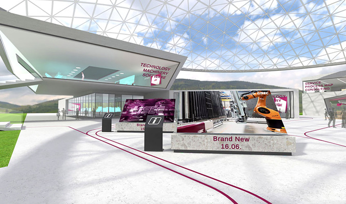 Der Lisec Campus 2021 präsentierte auch Neuheiten für die Isolierglas-­Fertigung­, so war unter anderem ein Roboter für das Rahmensetzen zu sehen.