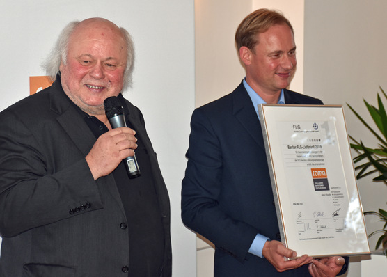 Roland Thoma (l.) und der Laudator Florian Kneer.