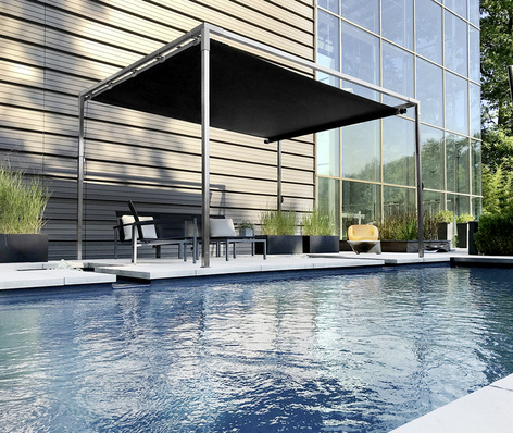 Auch freistehend macht das Shade in seiner Variante Cube eine gute Figur, und bietet so interessante Einsatzbereiche.