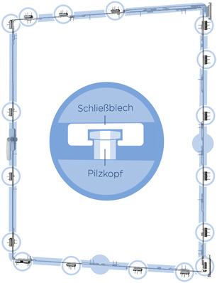 activPilot Pilzkopf-Verriegelungen sichern das Fenster wirkungsvoll gegen Aufhebelversuche.