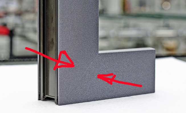 Das neue Visign-Fenster von Kochs ohne sichtbare Gehrung.