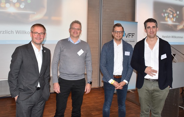 Die Referenten der Fachtagung Marketing und Vertrieb (ohne Guido Baratel-la): (von links) Frank Lange, Stephan Hansen-Öst, Klaus Gollwitzer und Lucas von Gwinner.
