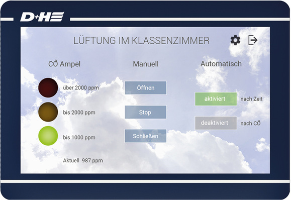 Selbsterklärende Konfiguration und Steuerung 
des gesunden Lüftens mit dem D+H Touchpads.