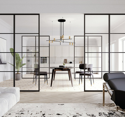 Mit den Divina-Innenwänden von Arlu stehen alle ­Möglichkeiten offen, einen Innenraum zu unterteilen. 