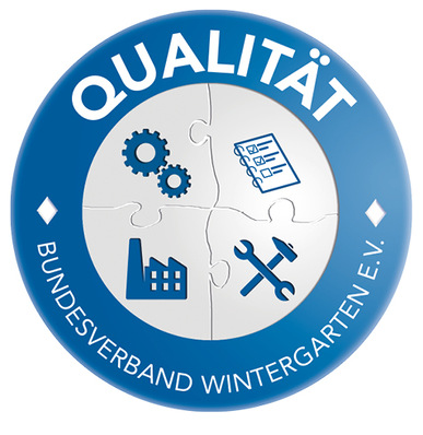 Das Qualitäts- und Zertifizierungssystem des Bundesverbandes Wintergarten e.V. umfasst vier Bereiche: System, Planung, Fertigung und Montage.