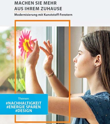 Das Titelbild des neuen Themenhefts „Machen Sie mehr aus Ihrem Zuhause: Modernisierung mit Kunststofffenstern“