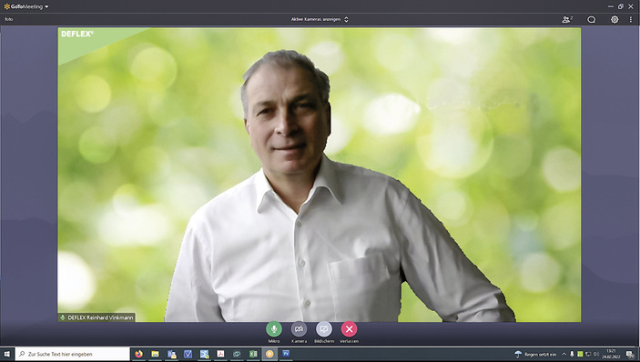 Reinhard Vinkmann im Video-Call mit Chefredakteur Daniel Mund.