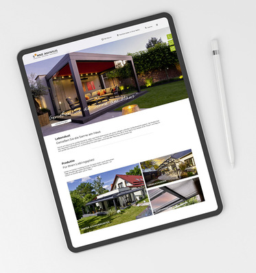 Übersichtlich zeigt die neue Website Terrassendächer, Sommer- und Wintergärten in ihrer Vielfalt – passend für PC, Tablet oder Smartphone.