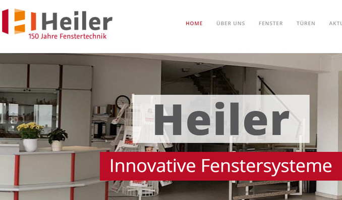 © Screenshot heiler-fensterbau.de
