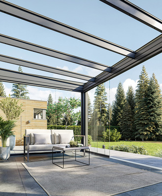 Freistehende Terrassenüberdachungen erfordern vor allem gute Planung und ­entsprechendes Fachwissen bei den ausführenden Unternehmen.
