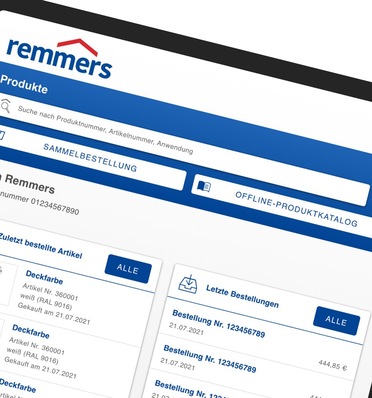Der Zugriff auf alle wichtigen Funktionen ist in der Remmers App jederzeit möglich.