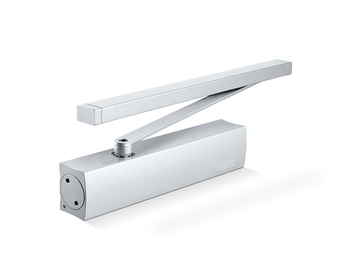 Gleitschienentuerschliesser fuer einfluegelige Tueren mit hydraulischem Endschlag, der die Tuer kurz vor Geschlossenlage beschleunigt