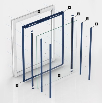 Die Prallscheibe lässt sich sowohl als Komplettlösung einsetzen, als auch als Teilelement flexibel in unterschiedlichste Schallschutzlösungen einbinden.