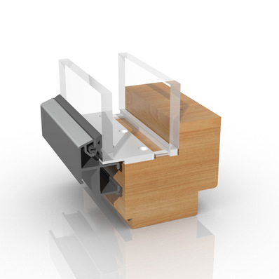 BUG Glasauflager in Kombination mit flächenbündigen Systemen