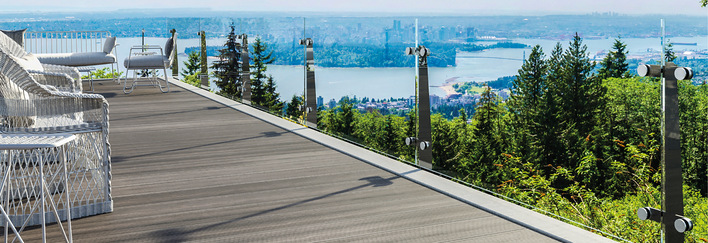 Das Sanco Point Geländer System basiert auf Punkthalterbefestigungen.