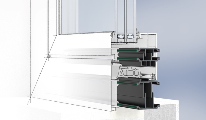 Kunststoffprofile zwischen Metallschalen sorgen für die nötige Dämmung im Fensterrahmen. Die „thermische Trennung“ wurde Ende der siebziger Jahre von Wilfried Ensinger zur Wärmedämmung von Fenstern, Türen und Fassaden aus Aluminium und Stahl entwickelt. Das moderne Isolierprofil insulbar RE besteht zu 100 % aus Recycling-Polyamid und spart deshalb schon bei der Herstellung kostbare Ressourcen ein. Im Vergleich zu herkömmlichen Polyamidstegen sinkt der Verbrauch fossiler Energieträger um 92 %, der CO2-Ausstoß um 91 % und der Wasserverbrauch um 78 % (vgl. Environmental Product Declaration).