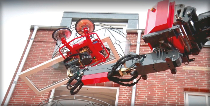 Mit dem eT-Litocran700 lassen sich Fenster, Bauelemente und Fassadengläser ganz einfach in unterschiedlichen Positionen und Neigungen handhaben.