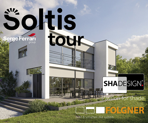 Der Stop in Bad Aibling am 16. März bietet als Partner­event gemeinsam mit Folgner und Shadesign ­einen Einblick in die gesamte Lieferkette eines textilen Sonnen­schutzes.