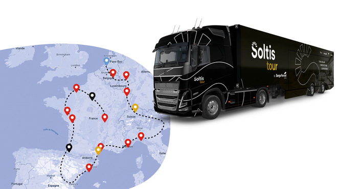 In Deutschland und in der Schweiz wird die Soltis Tour vom 16. März bis zum 06. April mit dem speziell ausgerüsteten Truck Halt machen. 