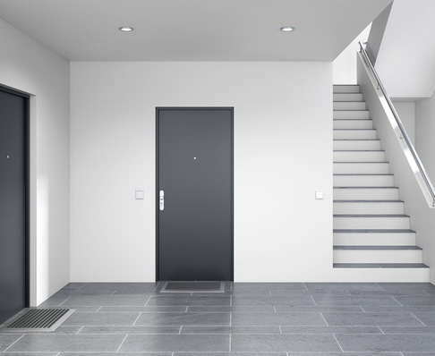 Schön, sicher und barrierefrei: Die Appartementtür von Teckentrup ist auf die ­Spezifika von Wohnungseingängen optimiert.