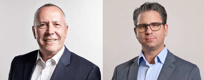 Stefan Knabben (r..) folgt auf Edgar Gebhart, der sich als bisheriger Step-G Director Sales in den Ruhestand verabschiedet.