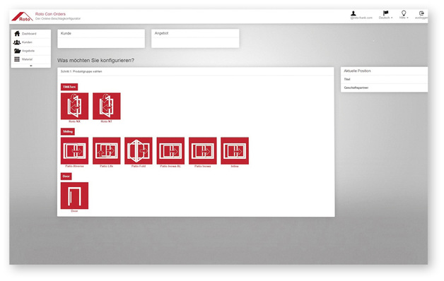 Überall und jederzeit leicht und sicher für Bauelemente ­aller Öffnungsarten: die Planung ­einer Beschlagkonfiguration mithilfe von „Roto Con Orders“.