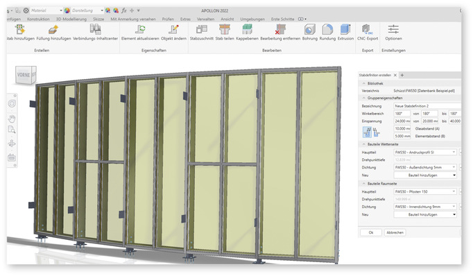 Die parametrische 3D-Modellierungssoftware Apollon und die CAD-Software Athena von CAD-Plan arbeiten als perfektes Team zusammen.