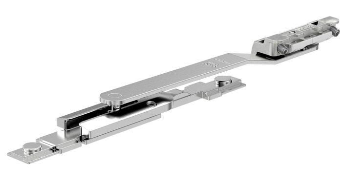 Dieser Öffnungsbegrenzer ist einzigartig, weil nur eine Ausführung die Verwendung in allen Profilen mit Euronut ermöglicht.