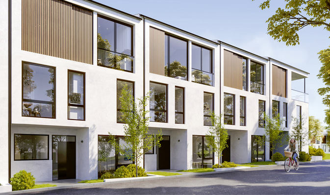 Robuste, wind- und wetterfeste Schiebeläden bis 140 kg aus Holz oder anderen Materialien. Ein- bis vierflügelige Anlagen, die sich platzsparend und diskret einzeln, symmetrisch oder teleskopisch selbst vor großen Fensterfronten bewegen – der Hawa Front­slide hat viele Gesichter.