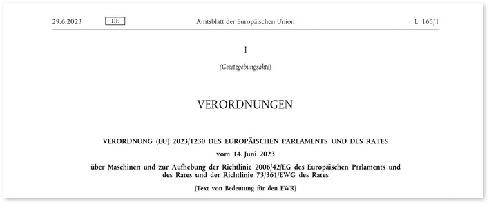 Geschäftsführer Marcel Discher befasst sich schon 2023 mit Verordnungen, wie z. B. die Änderung der Maschinenrichtlinie, auch wenn diese erst in 2027 in Kraft tritt.