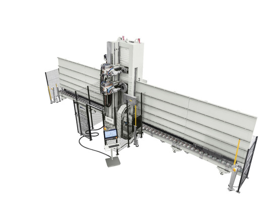 CMS zeigt in Mailand die „Ypsos“, eine neue, verbesserte vertikale CNC-Glasbearbeitungs-Anlage.