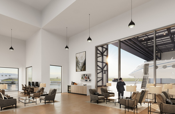 Helle Räume im Gebäude und im Brandfall optimal geschützt durch das Brandschutzglas Contraflam 30 Climatop Mega.