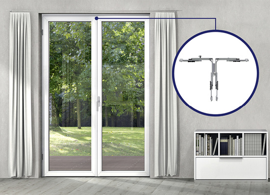 Ein raffiniertes Bauteil von Winkhaus für ­mehrflügelige Terrassen- und Balkontüren macht Einbrechern das Leben schwer.