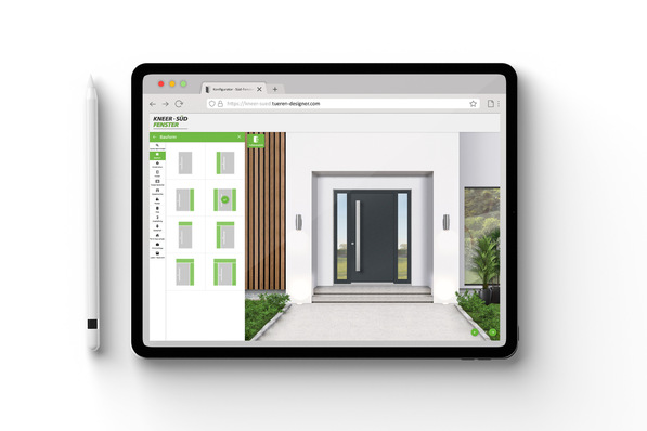 Mit dem Haustüren-Konfigurator ist Kneer-Südfenster ein High-light gelungen. Der schwäbische Hersteller von Haustüren im Premiumsegment gibt seinen Kunden und Interessenten damit ein perfektes Tool an die Hand, um schneller, einfacher und besser zur Wunsch-Haustür zu gelangen.