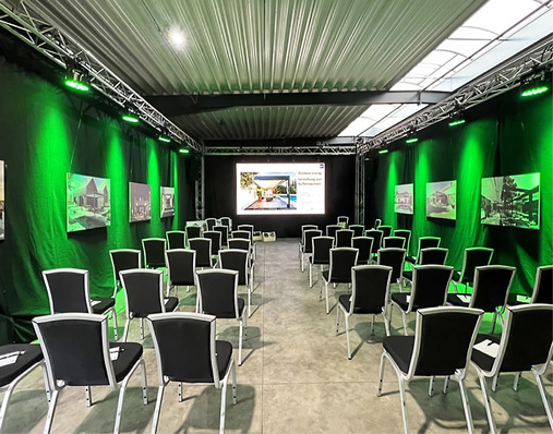 Der Schulungsraum wurde im Design speziell auf die Architekten abgestimmt.