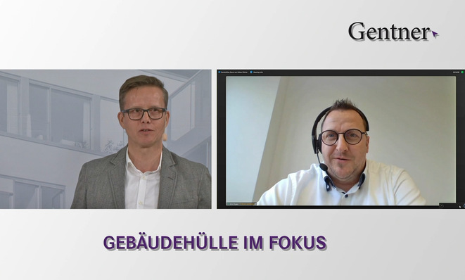 Jörn Voges (r.) Business Development Fenster Soudal im Gespräch mit GW Chefredakteur Daniel Mund 