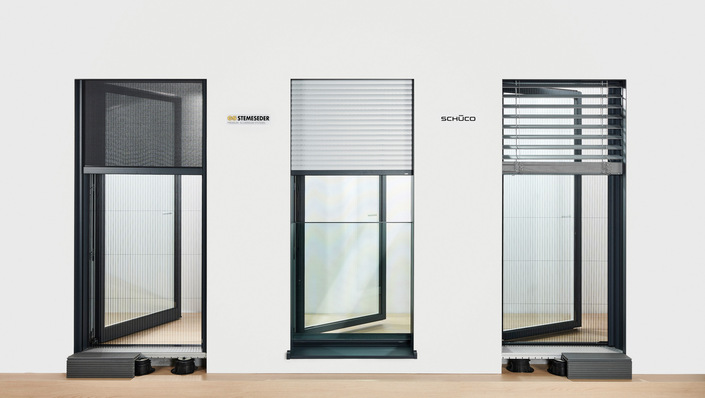  Schüco Perfect bietet gewerkeübergreifend ideale Voraussetzungen für das serielle Bauen, für Schüco Fenster und Schiebesysteme aus Aluminium und Kunststoff.