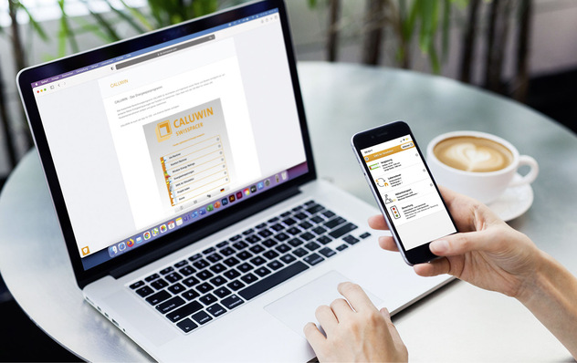  Ob am Rechner, Laptop oder via Smart Phone: Mit Caluwin sind Berechnungen ­verschiedener Fensterkonfigurationen zuverlässig umsetzbar.