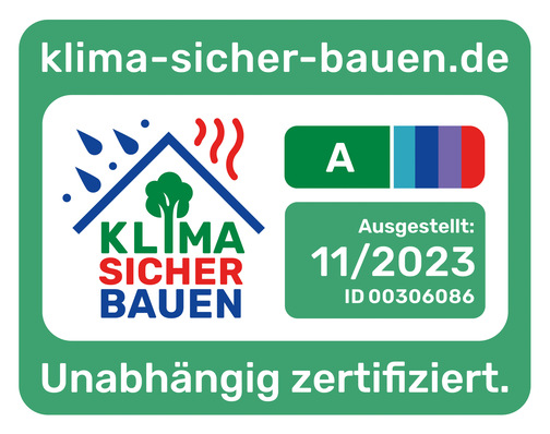  Das Logo von klima.sicher.bauen.
