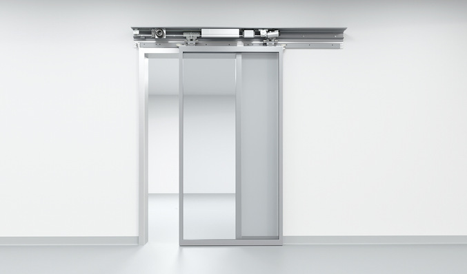  Das MCRdrive System besteht aus einer Antriebs­einheit und dem Geze MCRdrive Flügelsystem.