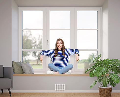  Die Werbemotive der erfolgreichen Kampagne verdeutlichen mit einem Augenzwinkern, dass neue Fenster deutlich den Energiebedarf von Heizungsanlagen senken.