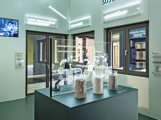 Der Sustainability-Kubus auf der Frontale war nicht an einzelne Zielgruppen gerichtet, sondern zeigte nachhaltige Lösungen, die die ganze Branche inspirieren sollen.