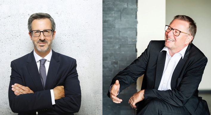 Seit dem 1. September verstärkt David Faust (li.) die Geschäftsführung. Er wird ­zunächst gemeinsam mit Gründer und Geschäftsführer André Barth die Geschicke des Komplett­anbieters für Rollladen- und Sichtschutzsysteme lenken, der Faust als ­seinen Nachfolger aufbauen möchte.