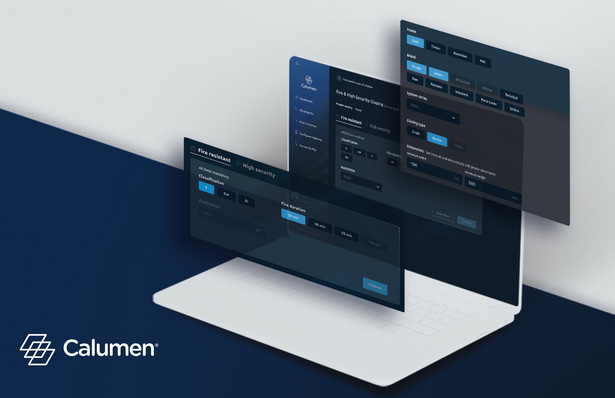 Screenshots vom Solution Selector für Brandschutz- und Hochsicherheitsverglasungen von Vetrotech