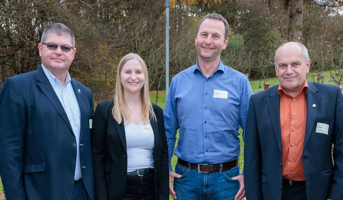 Der neue VFT-Vorstand (v. l.): Markus Schultz (1. Vorsitzender), Corinna Dreising , Martin Baitinger (2. Vorsitzender) und Jörg Lohse (Schatzmeister).