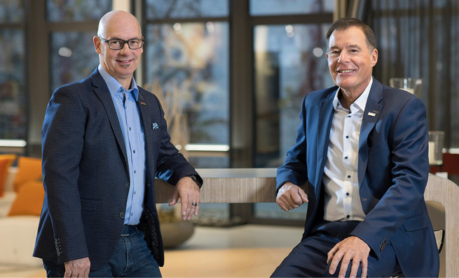 Michael Gerling und Klaus Wuchner sehen das Unternehmen gut ­vorbereitet, wenn die Konjunktur langsam wieder Fahrt aufnimmt.