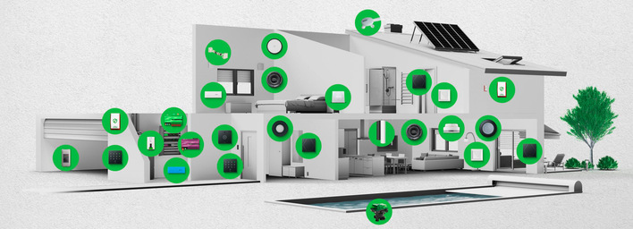 Studien zeigen, dass allein durch die intelligente Steuerung von Verschattungen bis zu 30 Prozent Heiz- und Kühlenergie eingespart werden können.