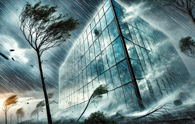 Fassade im Sturm: Der Klimawandel führt zu extremeren  Wettersituationen und fordert Bauelemente heraus