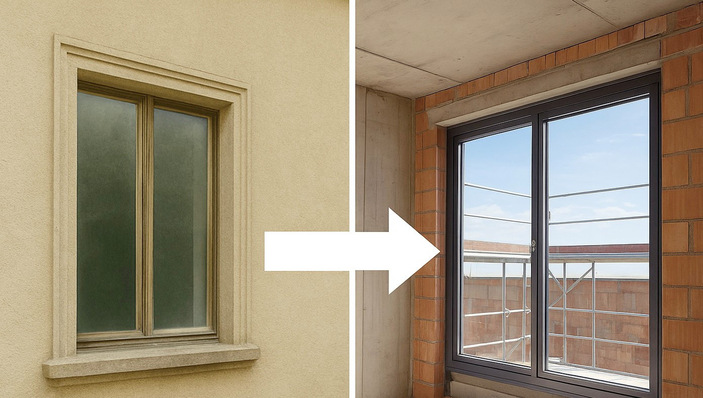 Wie lassen sich Scheiben aus Bestandsgläsern - wie hier im Symboldbild zu sehen - wiederverwenden?