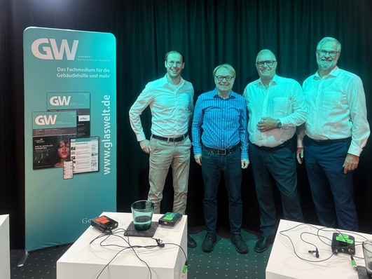 Die Referenten des Thementages v.l.: Stefan Asche, Moderator Matthias Rehberger, Uwe Risle und Arnold Pfeufer